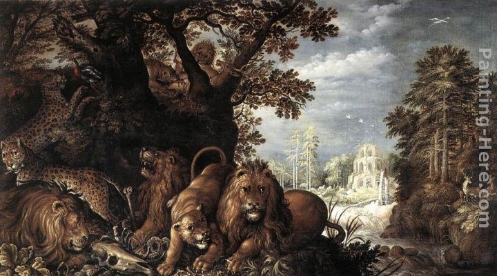 Roelandt Jacobsz Savery Landscape with Wild Animals
